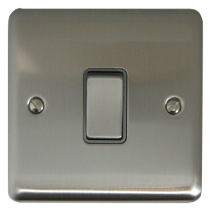Brushed Steel Switch (1 Gang)