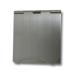 Brushed Steel 5A 3 Pin Floor Socket (1 Gang)