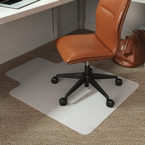 HOMCOM Office Chair Mat for Carpeted Floor, 90 x 120 cm Clear Computer Desk Chair Mat, BPA and Phthalate Free, Non-Slip Floor Protector for Home Office