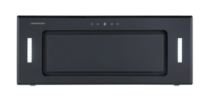 A+ Energy Rated - 75cm Under Cupboard Canopy Cooker Hood - Black Glass