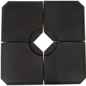 Outsunny Set of 4 Parasol Base Stand Weights for Cantilever Parasols, Water and Sand Filled, Up to 120kg, Black
