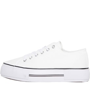 Loyalty And Faith Womens Millie Canvas Platform Trainers White
