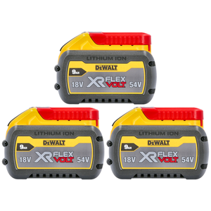 DeWalt DCB547 18V/54V XR Flexvolt 9Ah Li-Ion FLEXVOLT Battery - Pack of 3