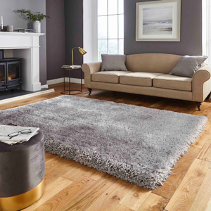 Montana Silver Grey Luxury Shaggy Rug