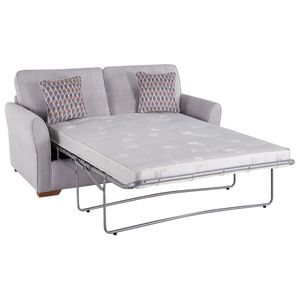 Jasmine 3 Seater Sofa Bed with Deluxe Mattress in Orkney Natural with Newton Coral Scatters
