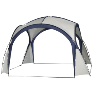 Outsunny Gazebo Party Tent, 3.5x3.5m-Cream/Blue