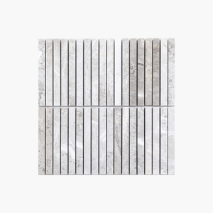 Marble Mosaic Kit Kat 15x150mm Honed Silver Grey