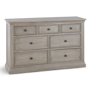 Burleigh Light Grey 7 Drawer Chest (3+4) - Solid Hardwood