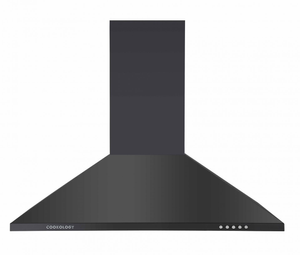 A Energy Rated 70cm Black Chimney Cooker Hood - Energy Rating A