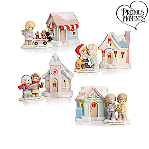 Precious Moments Christmas Village Figurine Collection