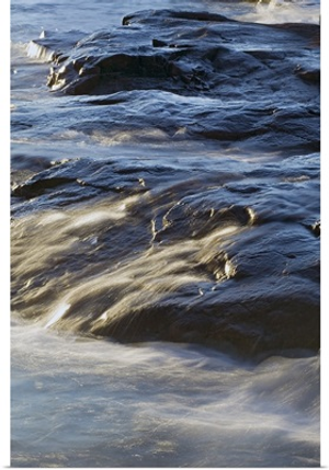 Close up view of rocky Lake Superior shore, from Artist Point, Minnesota
