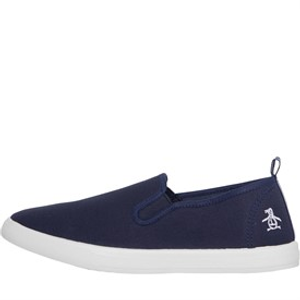 Original Penguin Mens Sabre Slip On Canvas Pumps Navy