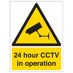 Warning Security - 24 hour CCTV in operation - 150 x 200mm