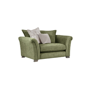 Ashby High Back Loveseat in Olive fabric