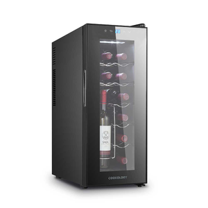 12 Bottle Capacity Black Thermoelectric Wine Cooler