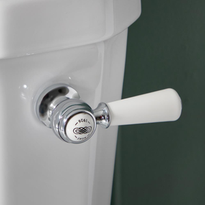 Milano Elizabeth - Traditional Ceramic Flush Lever - Chrome/White