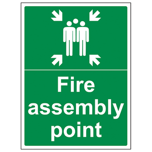 Fire Assembly Point with Family-400x600mm-3mmAluCom