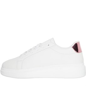 Brave Soul Womens Royal Trainers White/Rose Metallic