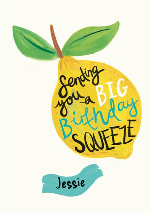 Big Birthday Squeeze Lemon Card