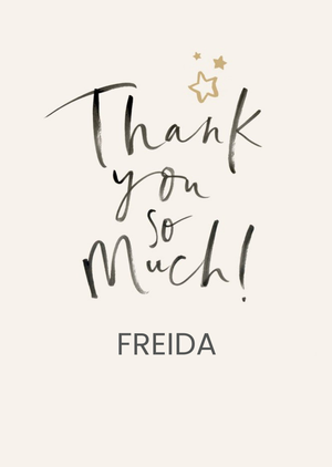 Handwritten Typography On A White Background Thank You So Much Card