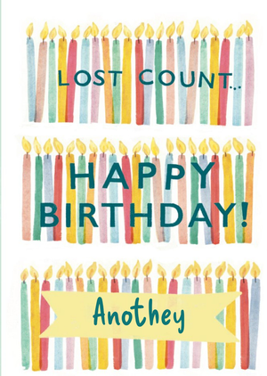 Candle Illustraion Birthday Card