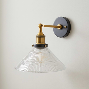 Romilly Etched Glass Funnel French Style Wall Light - Soho Lighting