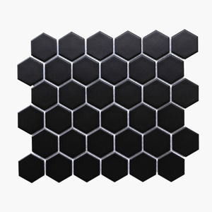Porcelain Mosaic Hexagon 51x59mm Matt Black