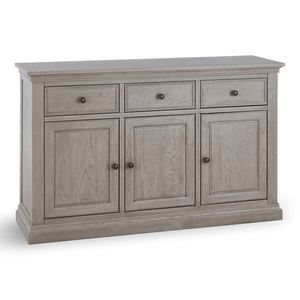 Burleigh Light Grey Large Sideboard - Solid Hardwood