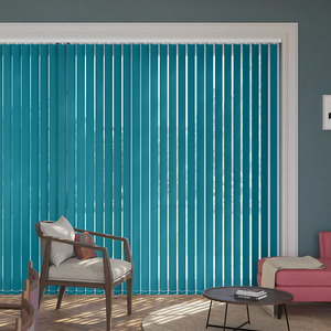 Palermo (Blackout), Teal Blue - Vertical Blind
