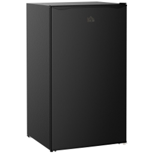 HOMCOM Under Counter Fridge, 91L Small Fridge with Chiller Box, Removable Shelf, Reversible Door, Adjustable Legs, Mini Refrigerator, Black