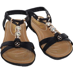 Lotus Womens Rennes Sandals Black
