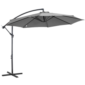 Outsunny Cantilever Umbrella Parasol Hanging Banana Steel Dark Grey 3M Patio