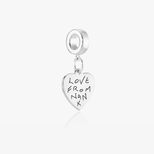 Sterling Silver HeartHandwriting Charm