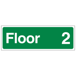 Floor 2 - Wayfinding Sign - 450x150 - 1mm Rigid Plastic