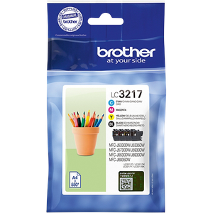 Brother LC-3217 Original Ink Cartridge Black, Cyan, Magenta, Yellow Pack of 4 Multipack