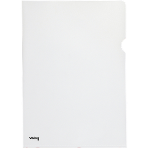 Viking Premium Cut Flush Folder A4 Transparent PP (Polypropylene) 120 microns Pack of 100