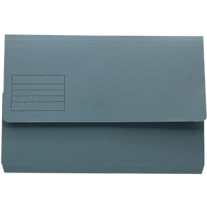 Viking Document Wallet Foolscap Manila 250 gsm Landscape 34.4 (W) x 3.2 (D) x 24.3 (H) cm Blue Pack of 50