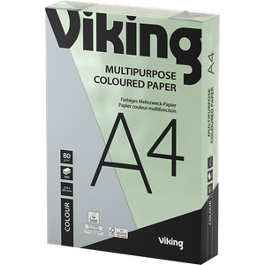 Viking Multipurpose A4 Coloured Paper Pastel Green 80 gsm 500 Sheets