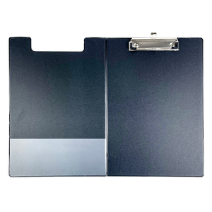 Viking Foldover Clipboard A4, Foolscap Plastic Black Portrait