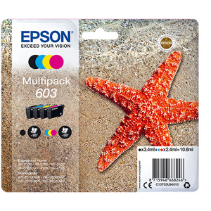 Epson 603 Original Ink Cartridge C13T03U64010 Black,Cyan,Magenta,Yellow Multipack Pack of 4