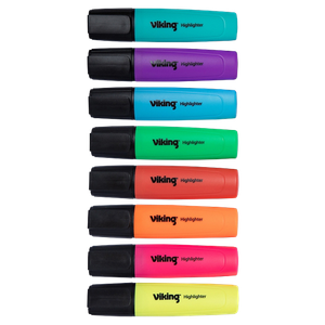 Viking HC1-5 Highlighter Assorted Broad Chisel 1 - 5 mm Pack of 8
