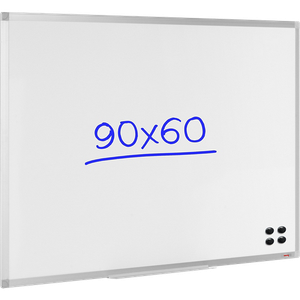 Viking Whiteboard Wall Mounted Magnetic Lacquered Steel Single Sided 90 (W) x 60 (H) cm