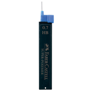 Faber-Castell Super-Polymer Mechanical Pencil Lead 0.7 mm HB Black Pack of 12