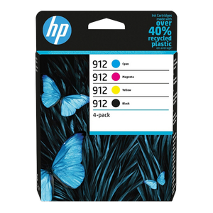 HP 912 Original Ink Cartridge 6ZC74AE Black, Cyan, Magenta, Yellow Pack of 4 Multipack