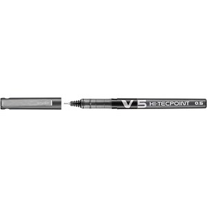 Pilot Hi-Tecpoint V5 Non-retractable Rollerball Pen Black 0.3 mm Extra Fine Rollerball Non Refillable Pack of 12