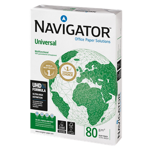 Navigator Universal A4 Printer Paper 80 gsm Smooth White 169 CIE 500 Sheets