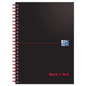 OXFORD Notebook A5 Ruled Spiral Bound Cardboard Black 100 Pages
