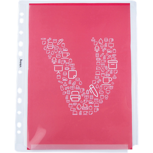 Viking Expanding Punched Pockets A4 Clear Transparent 200 microns PP (Polypropylene) Top and Right Opening 11 Holes Pack of 10