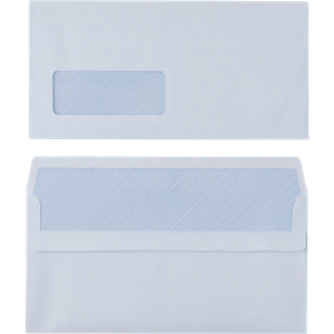 Viking Envelopes with Window DL 220 (W) x 110 (H) mm Self-adhesive Self Seal White 80 gsm Pack of 1000