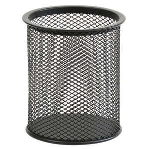 Viking Pencil Cup Wire Mesh Black 9 x 9 x 10 cm